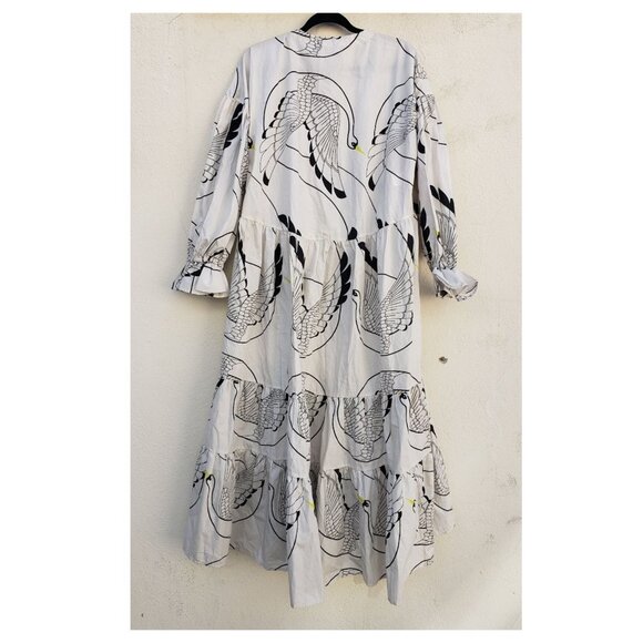 The Lulo Project Effortless Swan Print Tunic Maxi Dress - Picture 4 of 9